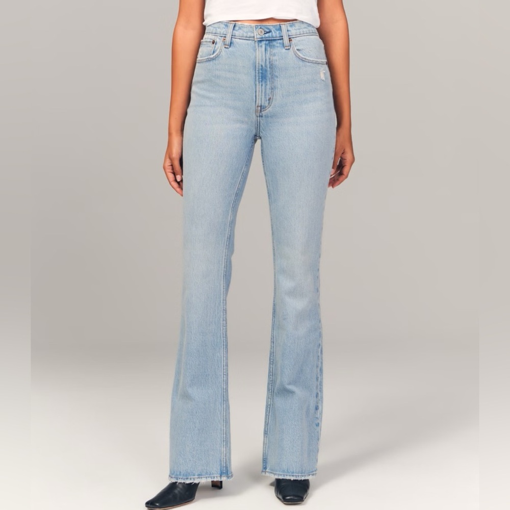 Abercrombie & Fitch High Rise Vintage Flare Jeans Sz 32 Long - Picture 2 of 7